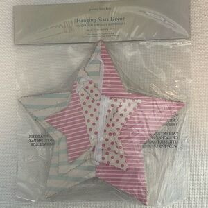 NWT Pottery Barn Polka Dots and Stars Wall Art - Set Of 3 ✨ Pink White Green
